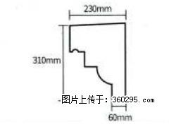 产品分解图型 - 檐口线，型号：SX311-YK-3，规格：230x310mm(3) - 枣庄三象EPS建材 zaozhuang.sx311.cc